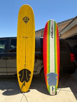 Surfboards and rack