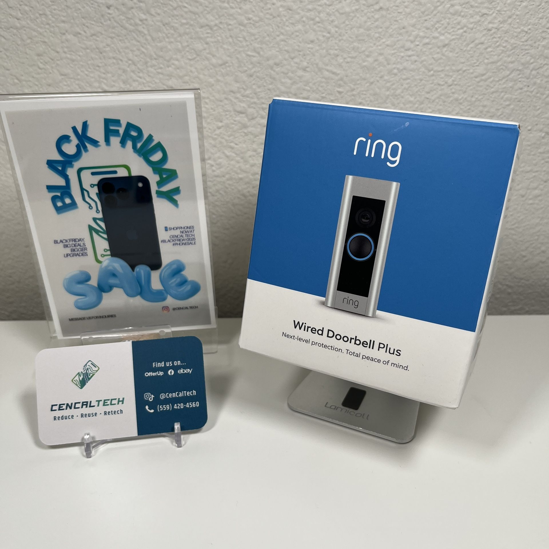 Brand New Ring Video Doorbell Plus 1080P HD Smart Wi-Fi Wired Satin Nickel