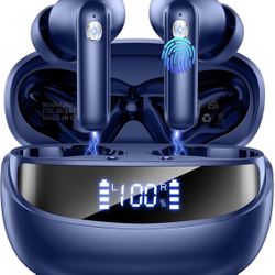 New Wireless Earbuds, Bluetooth 5.4 Headphones with 4 ENC Noise Cancelling Mic