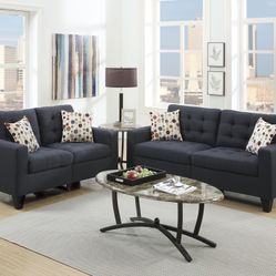 2-Piece Sofa Set Sofa & Loveseat-Black New in Box Free Local Delivery 🚚 