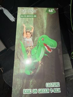 Ride on green t-Rex