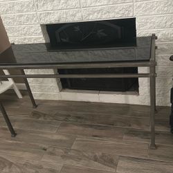 Entry Table Metal Con Vidrio 