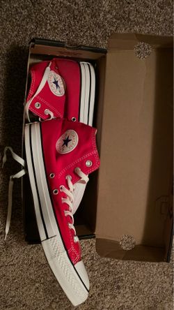 Chuck Taylor’s (Red, Size 10)