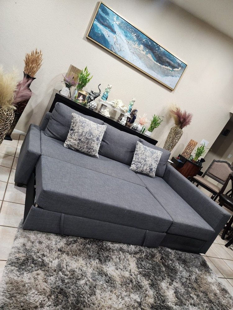 Sofá Sectional Couch Sleeper With Storage Like New In Very Good Condition 🚛🥳🚚👌FREE DELIVERY 🚚
