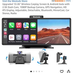 WESTODS 10.26 INCH WIRELESS CARPLAY SCREEN BRAND NEW $80