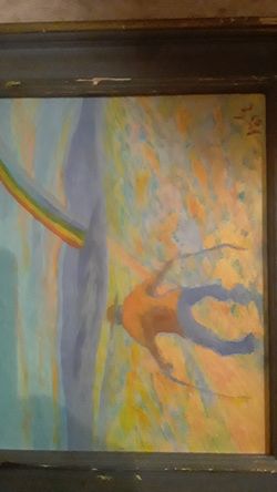 Jose jule. :intage oil signed painting