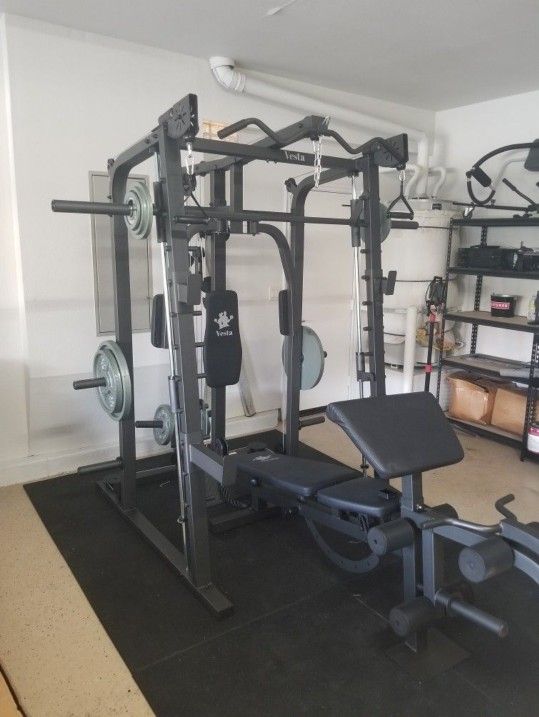 Smith Machine 2001 | Multi-Use Adj Bench | Gym Equipment | Fitness | Squat Rack | Excercise |🔴WEIGHTS AND BARBELL SOLD SEPARATELY 🔴 FREE DELIVERY 🚚