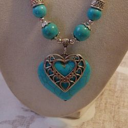 New Beautiful Slimated Turquoise 18in Adjustable Mpu Serious Buyers Don't Deliver Cash Only 