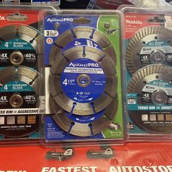 MAKITA   4-1/2 SEGMENTED RIM & 4-1/2 “ TURBO RIM   AND AVANTI PRO 4-1/2DIAMOND SEGMENTED BLADE  All For $45