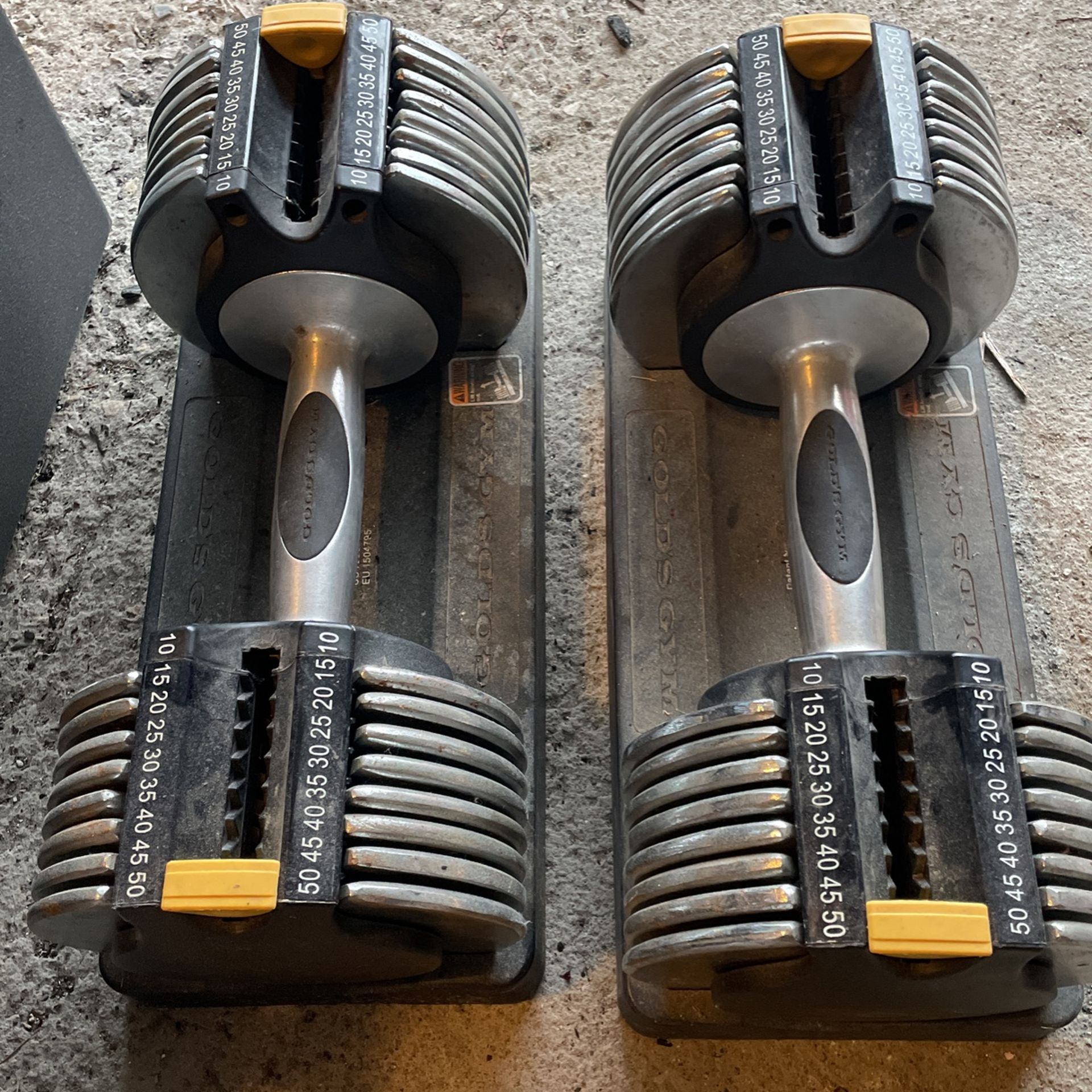 Golds Gym 50lbs Adjustable Weights Great Condition 