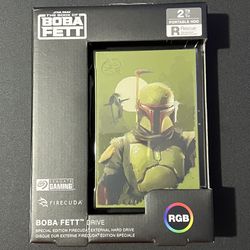 Seagate Boba Fett Drive Special Edition FireCuda 2TB Officially-Licensed External USB 3.2 Gen 1 Hard Drive with Red LED Lighting