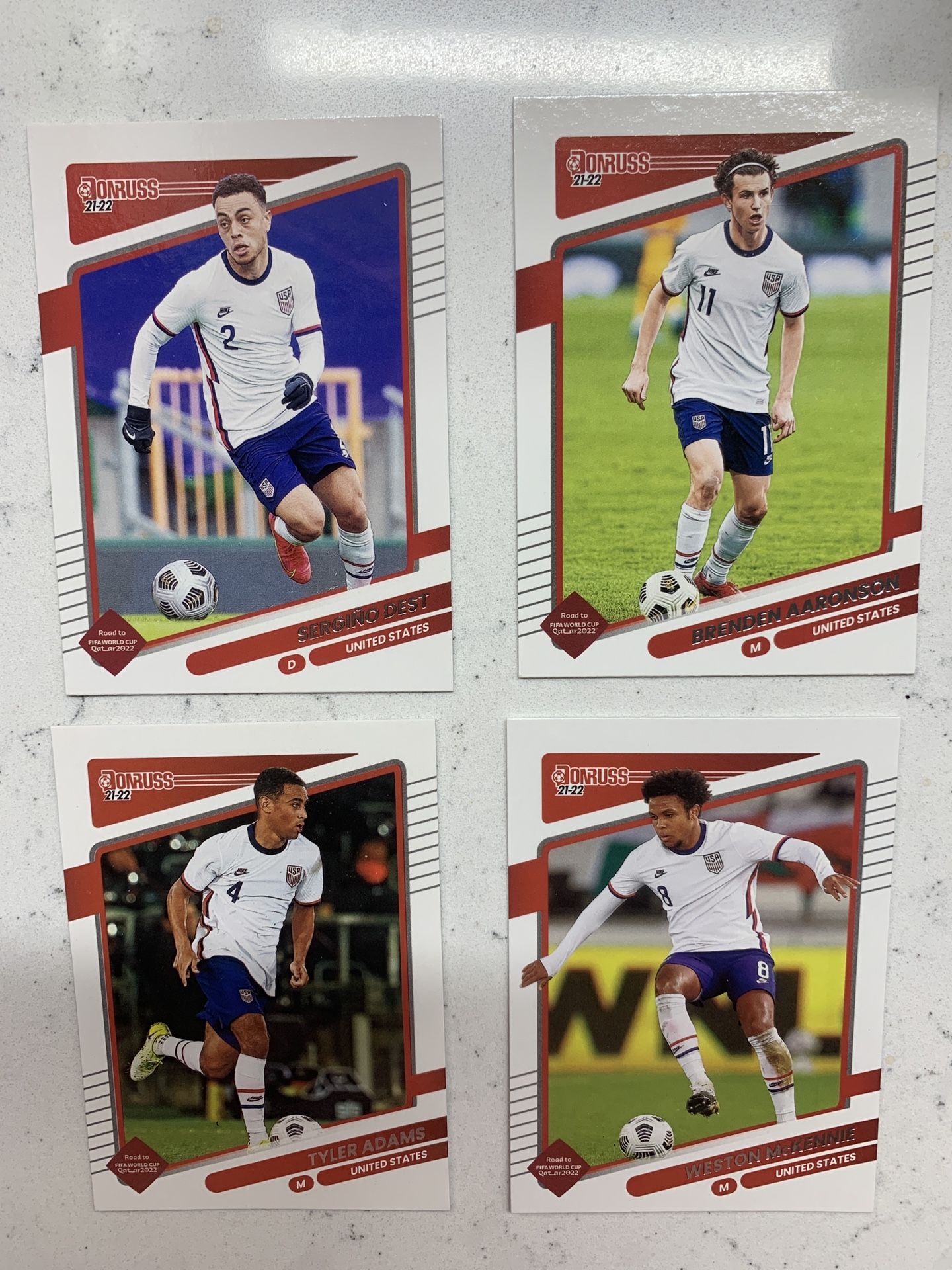 US Men’s Soccer 4 Card Lot 