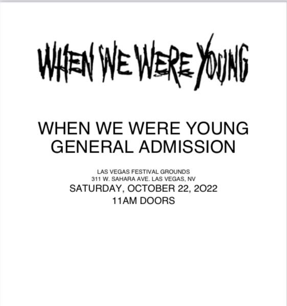 When We Were Young Fest Tickets