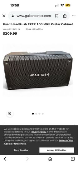 Headrush frfr speaker I don’t have the outlet cable  just the 2  speakers
