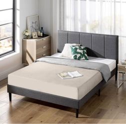 King Size Upholstered Bed Frame - Zinus Maddon (Gray)