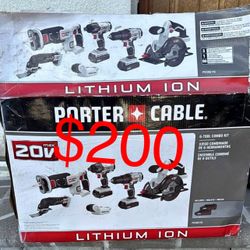 Porter cable 6 tool combo kit brand new with charger (NO BATTERY)