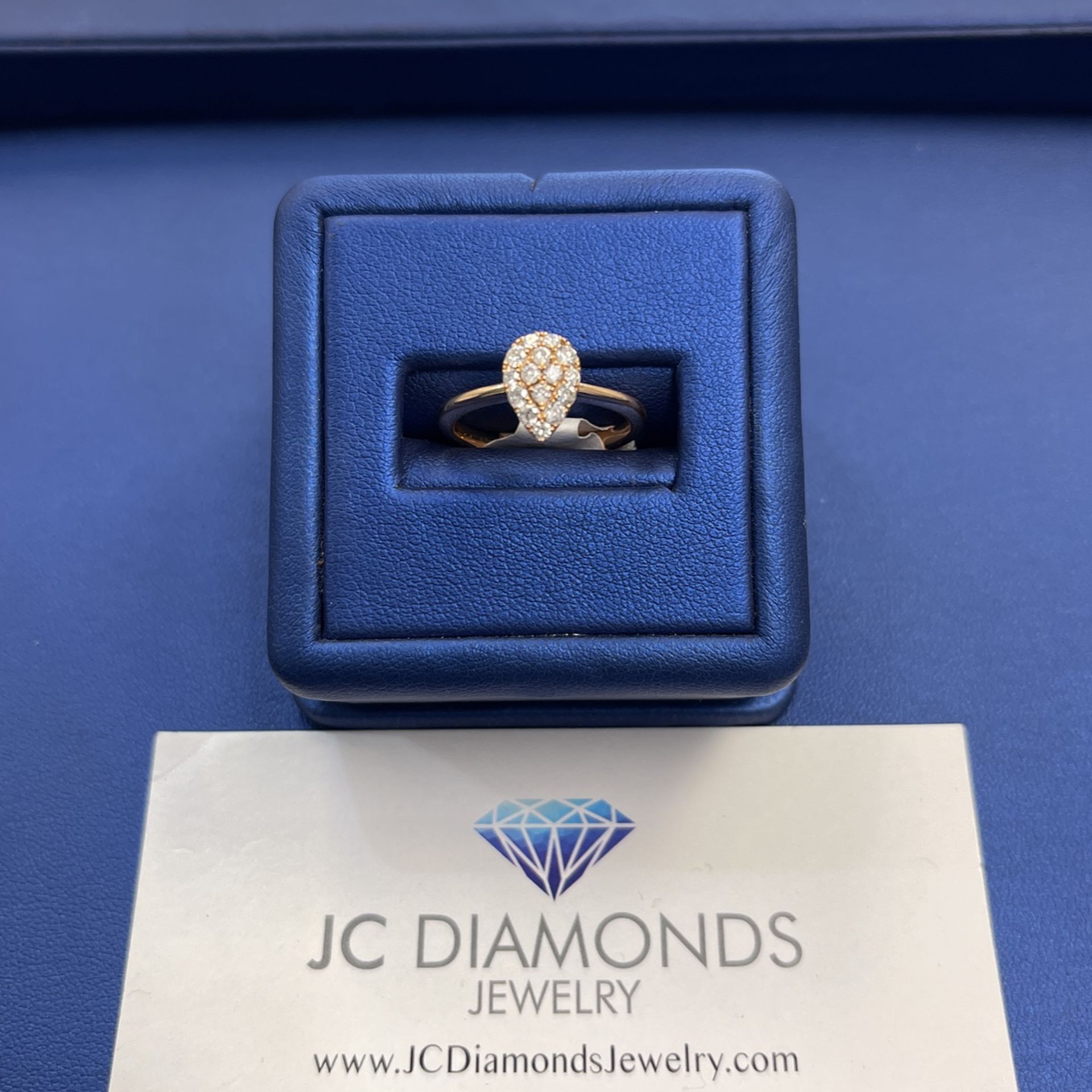 Ring Wedding 18k Rose Gold Rose Diamonds
