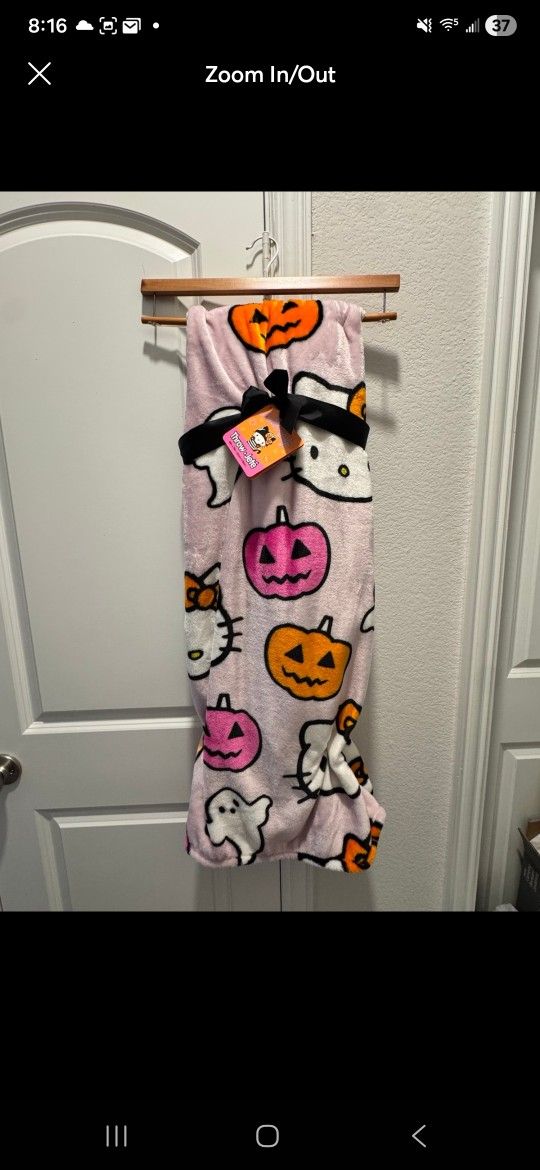 Halloween Hello Kitty Blanket 