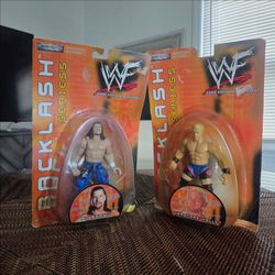 Vintage 2001 WWF Jakks Pacific Backlash Series Action Figures (Al Snow & Hardcore Holly) - NIB