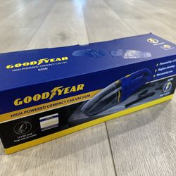 New Goodyear High Powered Compact Car Vacuum 60W with Cord Powered By 12V Car Outlet