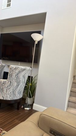 Brushed Metal Torchiere Floor Lamp