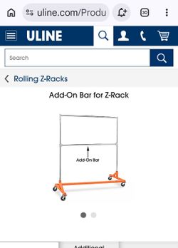 2 Uline cloths rack with extra bar