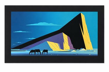 1 working proof serigraph Eyvind Earle three horses