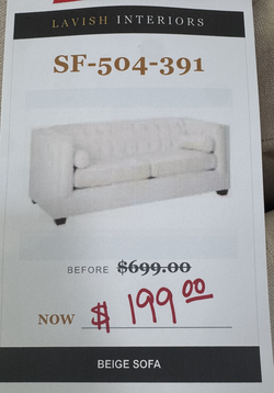 Cream Tufted Sofa