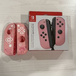 Nintendo switch pink joycons with silicon case