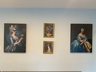 Set of 4 Framed Wall Art Pieces