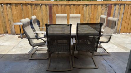 Patio table w/ 8 chairs $1000.