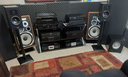 ADS SAT-6 Speakers w/ Stands + MartinLogan Dynamo 500 Subwoofer