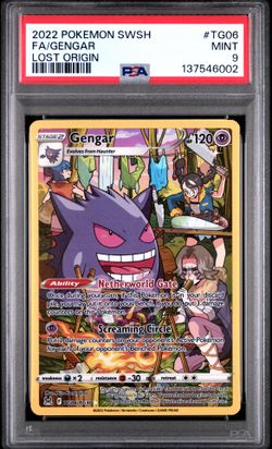 2022 Pokemon Lost Origin TG06 Gengar PSA 9 Trainer Gallery Holo Rare