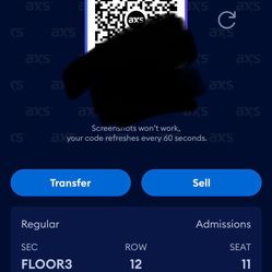 Edición Especial floor seats thursday feb.13