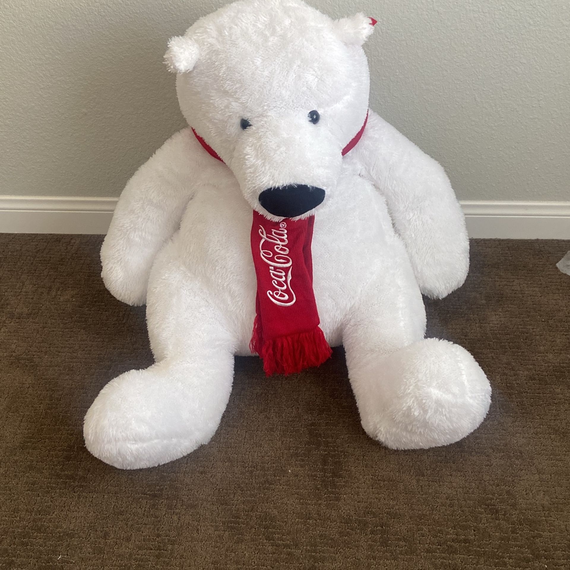 Big Vintage Coca Cola Teddy Bear