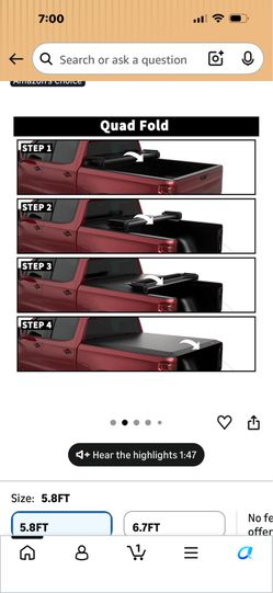 Auto Soft Quad-Fold Truck Bed Tonneau Cover