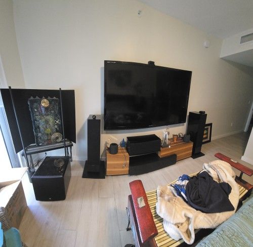 Showtime Audio Visual Ultra HD Black Gloss Floorstanding Speaker Subwoofer Surround System