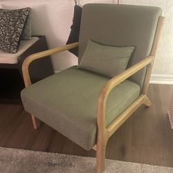 Mid Century Modern Accent Chair (Green) 