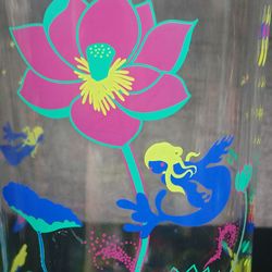 Vtg Absolut Vodka Pitcher 2010 Colorful Mermaid Floral Collectible Chiho Aoshima