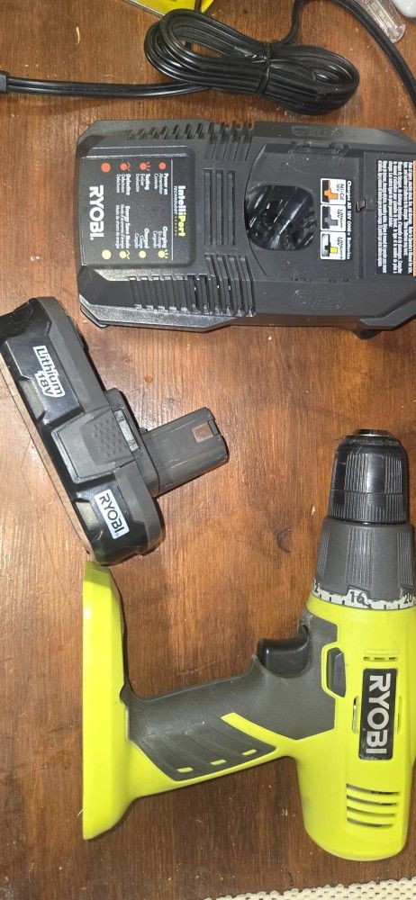 Ryobi Drill Charger And Battery