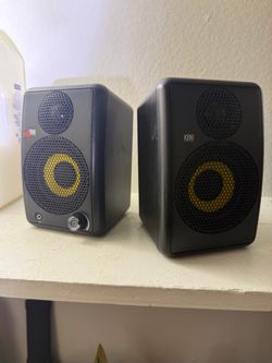 KRK GoAux 3 Pair Powered Studio Monitors Bluetooth AUX/RCA 40W Black