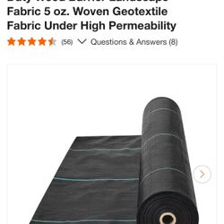 VEVOR 13 ft. x 60 ft. Premium Heavy-Duty Weed Barrier Landscape Fabric 5 oz. Woven Geotextile Fabric Under High Permeability