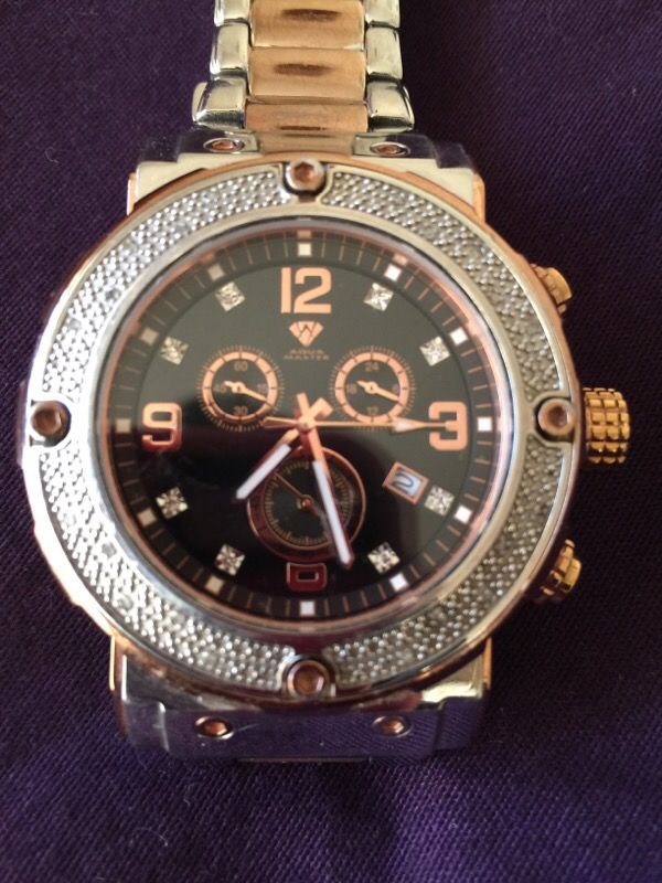 Aqua Master Rose Gold and Silver Watch