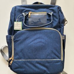 Diaper backpack with changing station