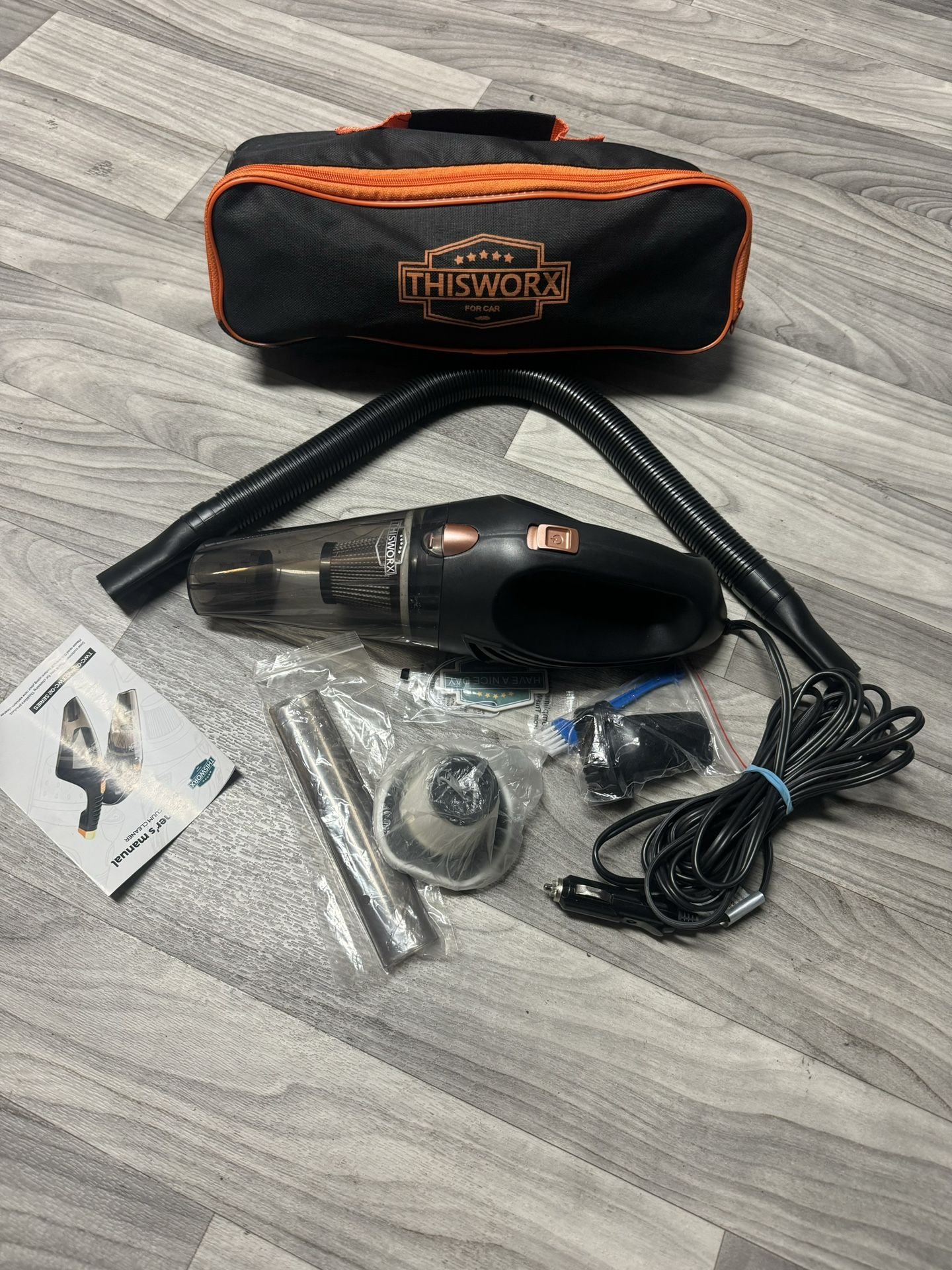 THISWORX CAR VACUUM CLEANER PORTABLE HIGH POWER HANDLE VACUUM