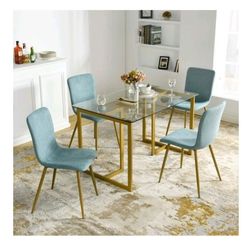 Gold/glass Dining Table