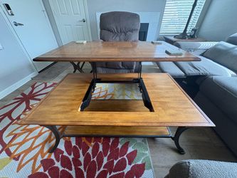 Lift-Top Coffee Table Wood and Metal