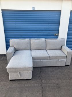 Delivery ~ Modern Gray Sleeper Sectional 