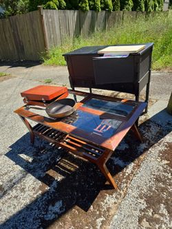 China cabinet, coffee table, misc