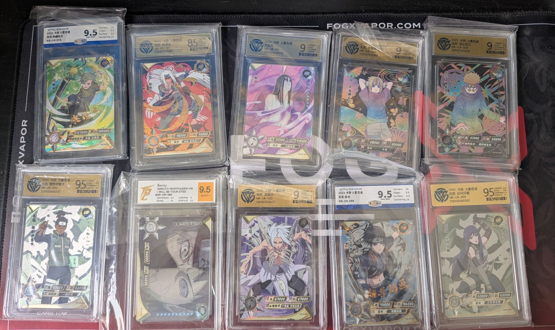 graded naruto cards Genuine Kayou Naruto CR SP MR PR 20TH Gem 10 Graded Card CCG Rating Card Tsunade Jiraiya hinata Anime Character Collection